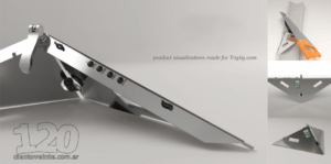 3D CAD photorealistic renders of the Trigjig digital coving tool. I created the images from the 3D model, and they used them for their website and social media.