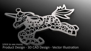 Jewellery design with Dollie Jewellery in the UK. Unicorn Charm