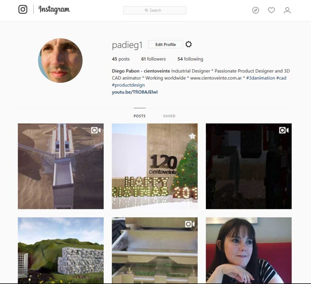 Diego's Instagram profile
