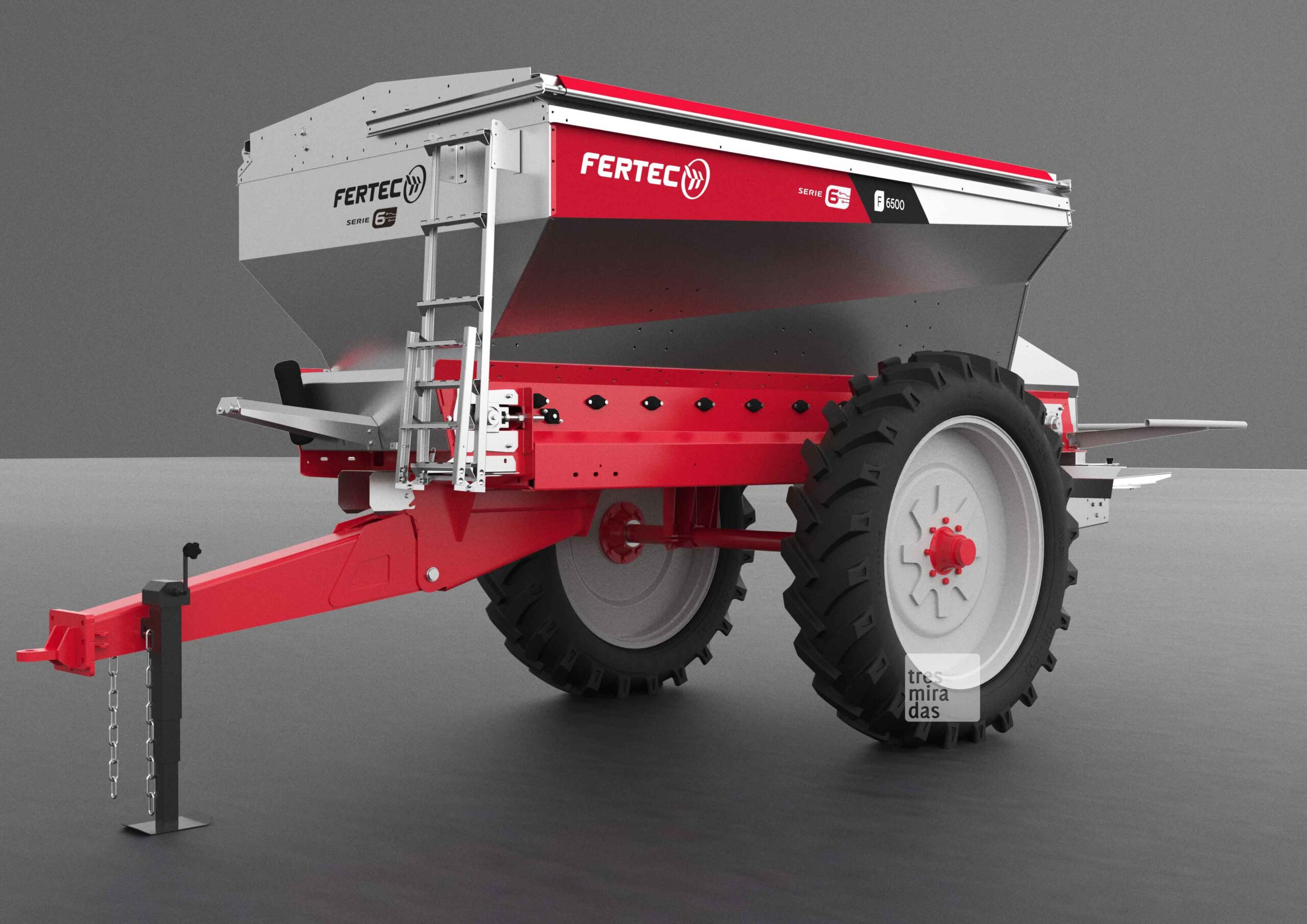 Fertec's new towed fertilising machine product render