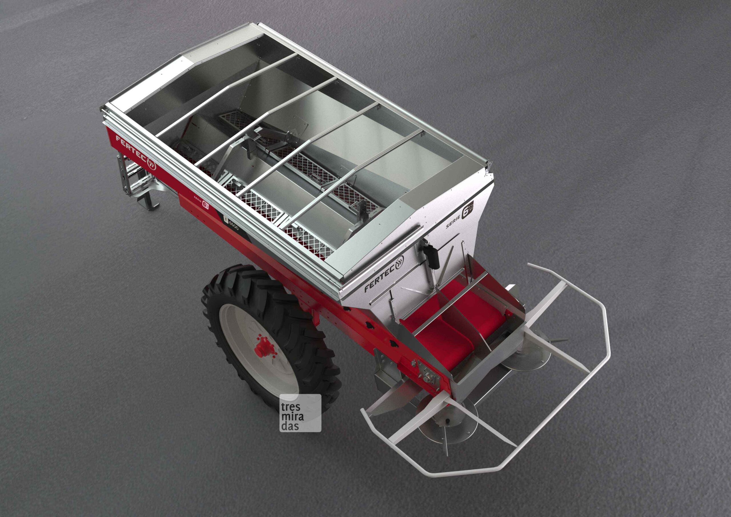 Fertec's new towed fertilising machine product render